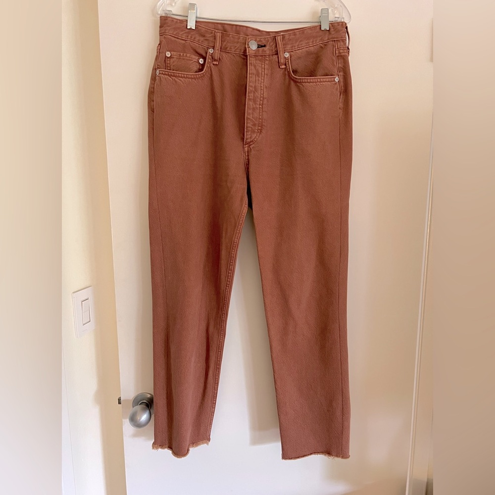 rag & bone Straight Leg Jeans in Rust